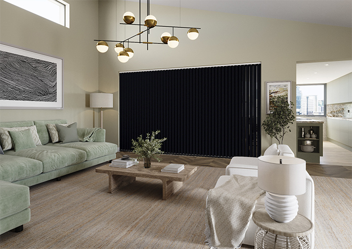 Solento (Blackout), Pure Black - Vertical Blind - Image 6